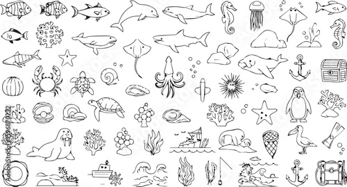Editable Sea Creatures Icons