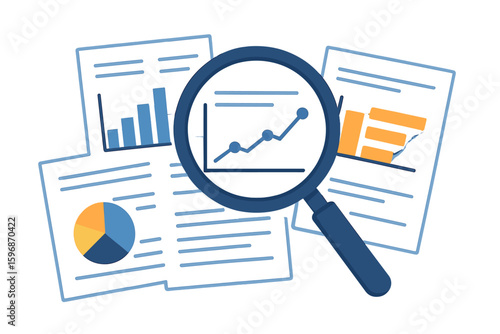 Vector banner with a flat design for financial analytics and business investment reports