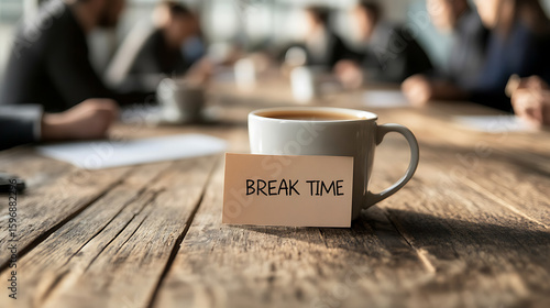 Coffee break at a meeting: time to recharge and connect. A pause for refreshments during a business gathering, fostering relaxed conversations.