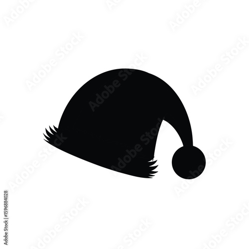 Classic santa hat design with a gentle slouch and soft fluff detail