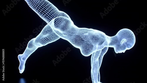 3D anatomical yoga pose