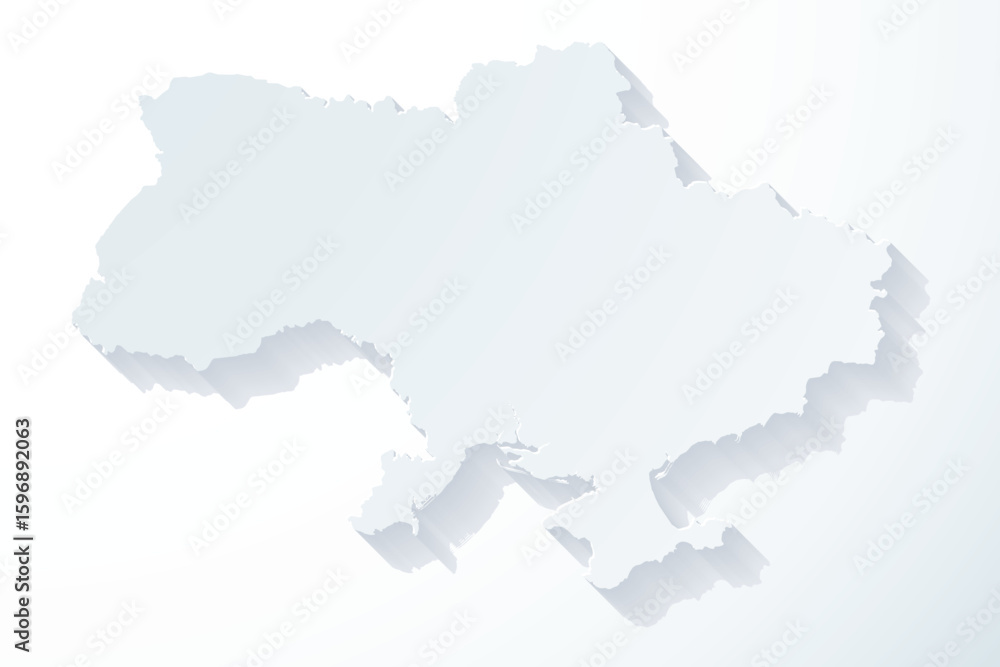 Fototapeta premium Vector graphic artwork suitable for print and web containing flat detailed map of UKRAINE