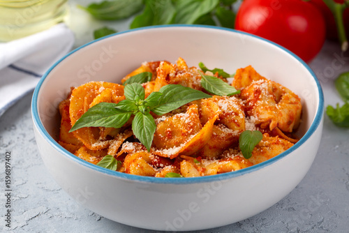 Italian tortellini pasta wi...