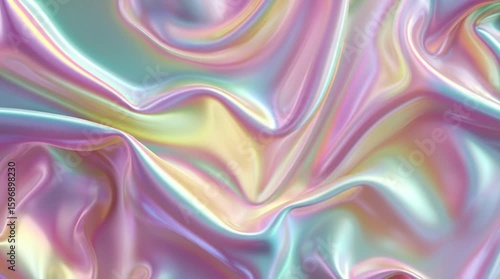 Wallpaper Mural Colorful Holographic Fabric in Pastel Tones Torontodigital.ca