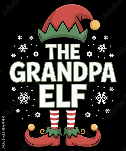 Xmas Grandpa Elf Family Matching Christmas
