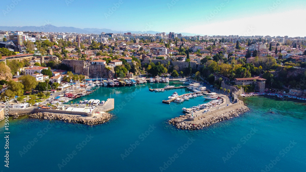 Harbor in the old city of Antalya Kaleici Old Town. Antalya, Turkey Harbor in the old city of Antalya Kaleici Old Town. Antalya, Turkey