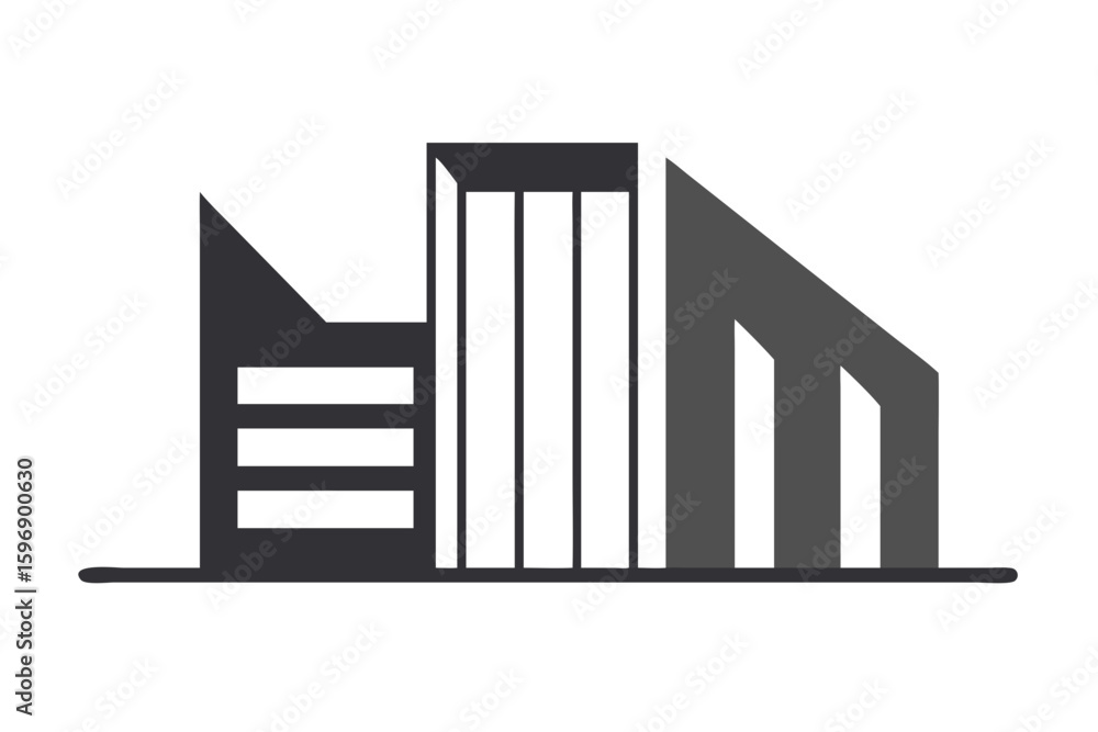 Obraz premium Modern abstract architecture building design icon