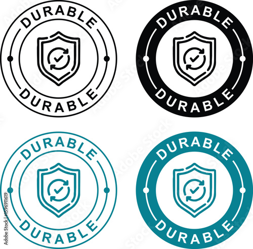 Durable Label Badge – Long Lasting, Strong, Tough Sticker Icon
