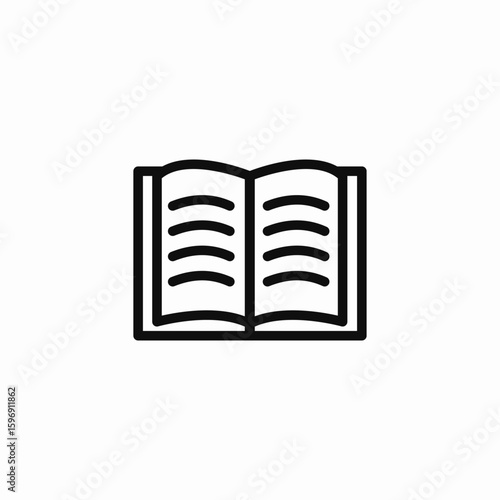 open book icon sign vector