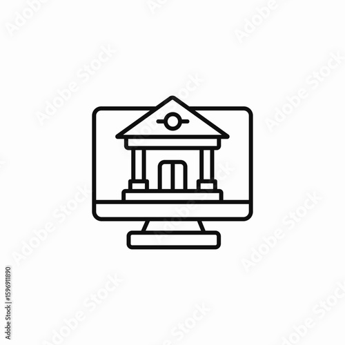 online banking icon sign vector