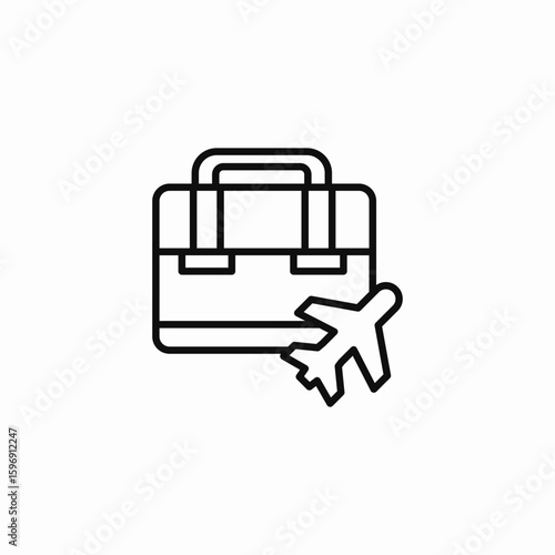 travel suitcase icon sign vector