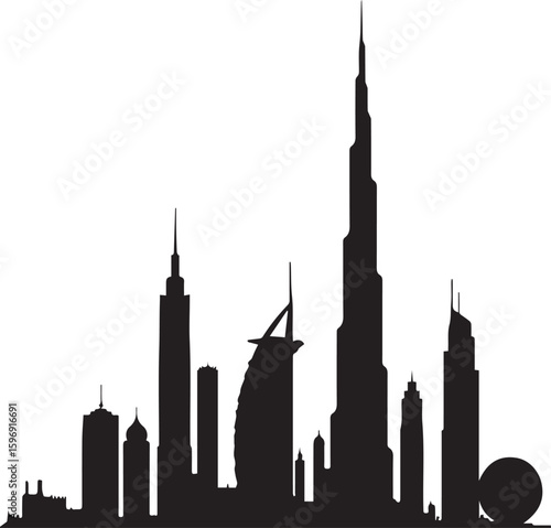 Building silhouette vector illustration