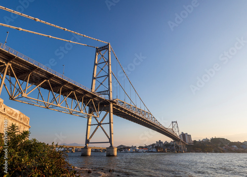 Florianopolis ponte Hercílio Luz pôr do sol  Florianópolis Santa Catarina Brasil