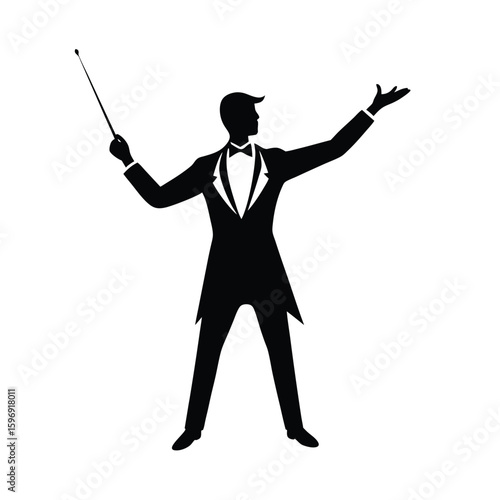 Maestro conductor silhouette