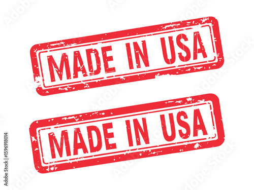 Two red Made in USA rubber stamp imprints convey product origin and quality assurance