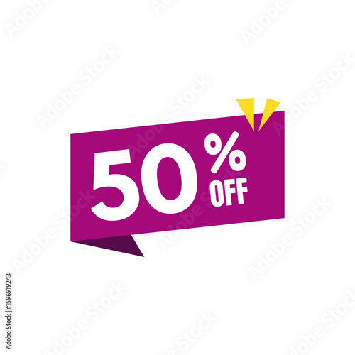 50% Off Discount Banner – Modern Sale Promotion Design