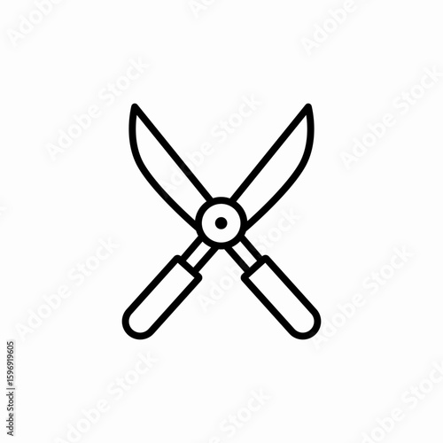 bush scissors icon sign vector