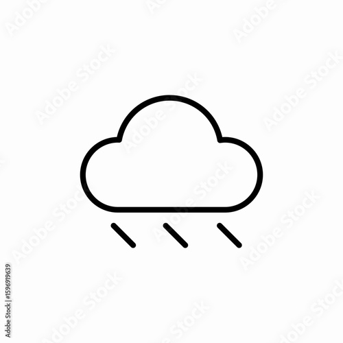 cloud rain weather icon sign vector