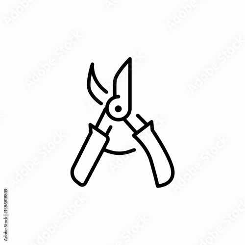 garden scissors icon sign vector
