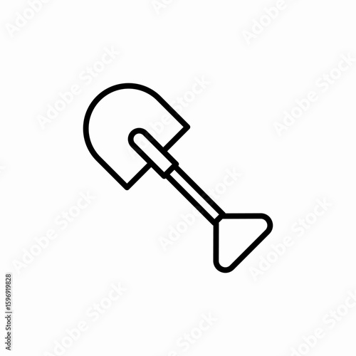 garden shovel icon sign vector