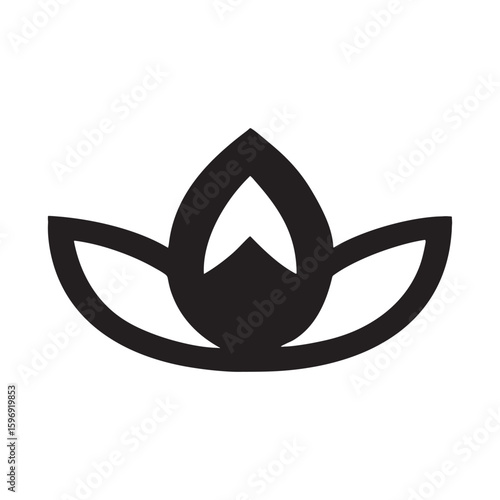 Abstract vector illustration of a black and white biohazard peace symbol design