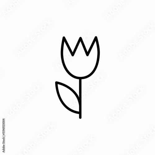 plant flower icon sign vector