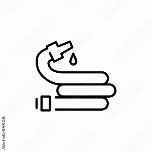 water hose icon sign vector