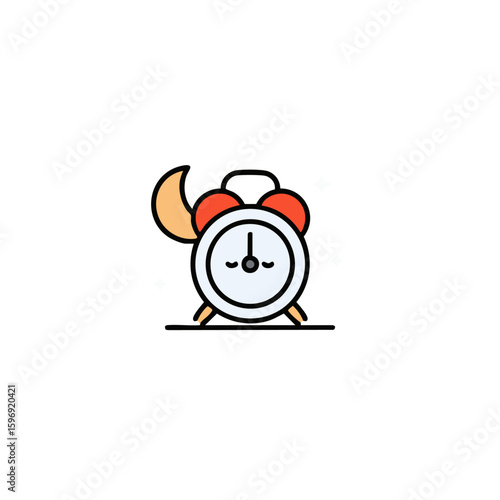 Sleep health: circadian rhythm, sleep schedule, medical illustration