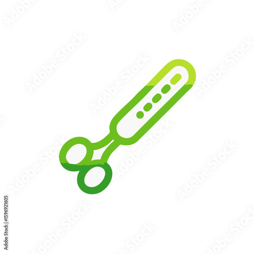 Medical thermometer icon: clinical temperature measurement, health check symbol