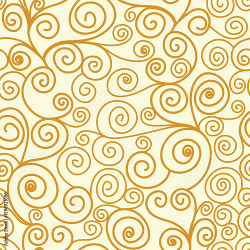 Elegant Golden Swirl Pattern Background Design