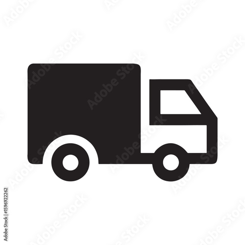Delivery truck vector illustration showcasing a speedy transport icon