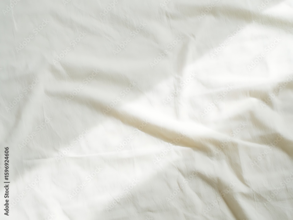 Obraz premium The Subtle Textures of Lightly Wrinkled Fabric Showing Soft Folds and Shadows