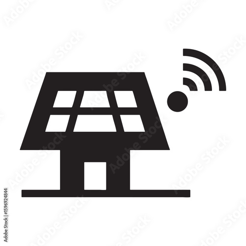 Wireless network symbol for home internet connection design