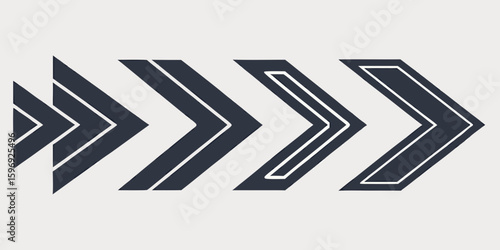 black chevron arrows minimalist geometric pattern directional design monochromatic graphic elements
