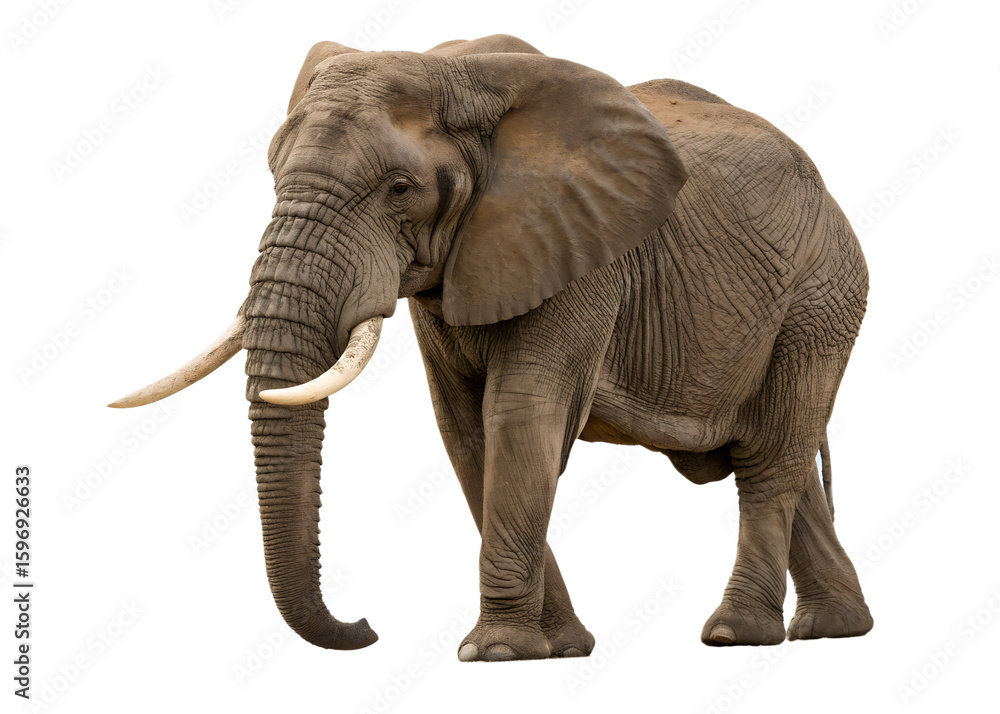 Obraz premium African elephant on transparent background