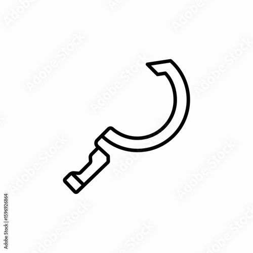 sickle tool icon sign vector