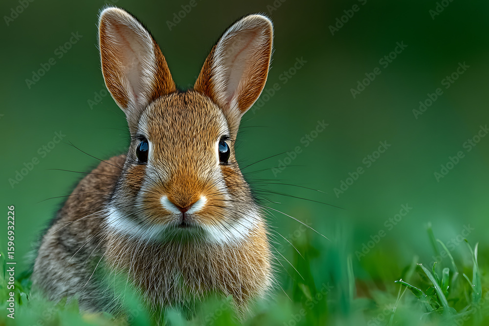 Fototapeta premium A tiny domestic rabbit breed known for its small size and origins in Europe