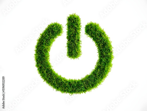 Green energy power button concept for renewable resources and sustainable technology