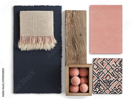 Home Decor Mood Board: Textured Neutrals and Dusty Rose