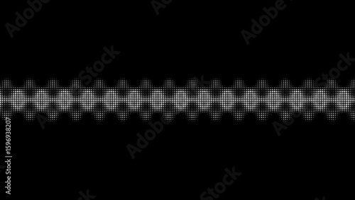 shape. Dot halftone background. Abstract white dots shape pattern