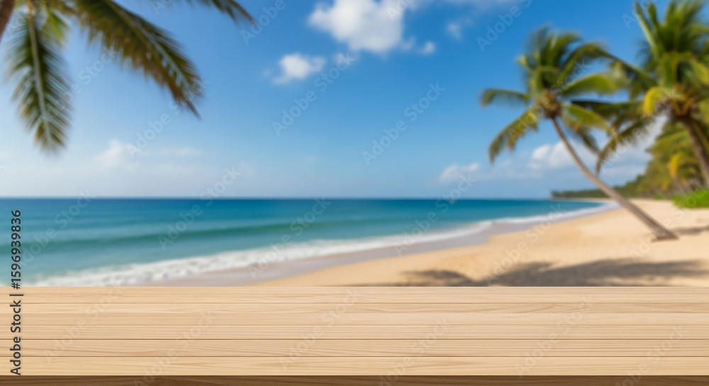 Serene Tropical Beach Views from a Wooden Deck
Serene Tropical Beach Views from a Wooden Deck