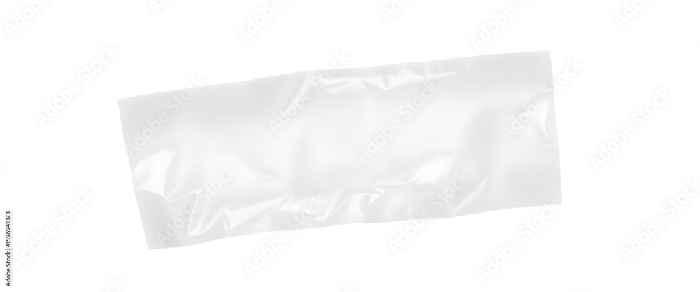 Wrinkled clear tape on transparent background isolated on white background Wrinkled clear tape on transparent background isolated on white background
