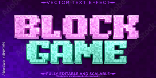 Arcade editable text effect, editable game and retro text style