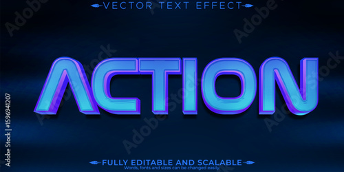 Movies, action text effect, editable cinema and show text style