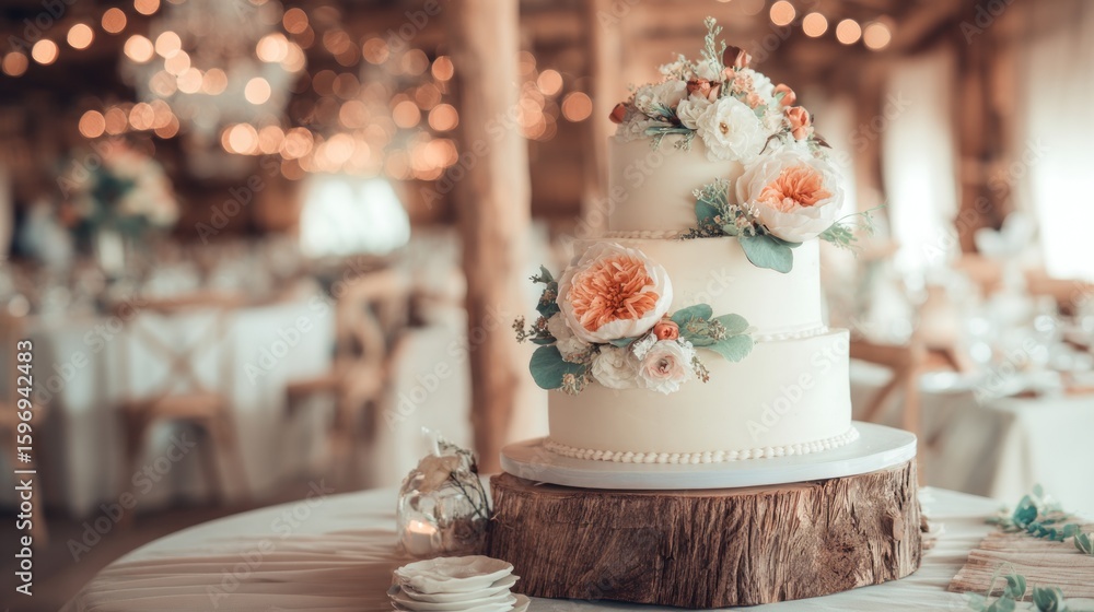 Fototapeta premium Elegant wedding cake