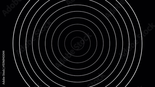 Radio waves. Richter earthquake magnitude scale. Black background. 4k video