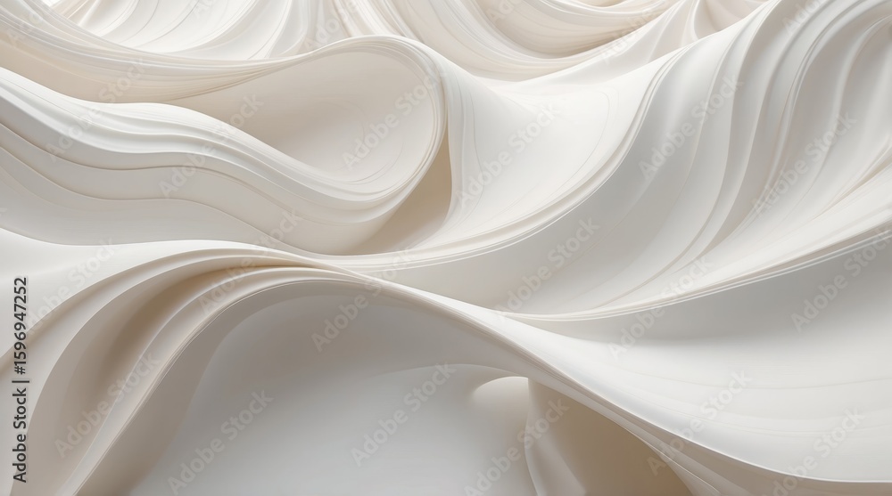 Obraz premium Abstract white waves background with silky texture