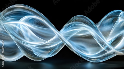 Abstract Light Waves Flowing in a Dynamic and Ethereal Design