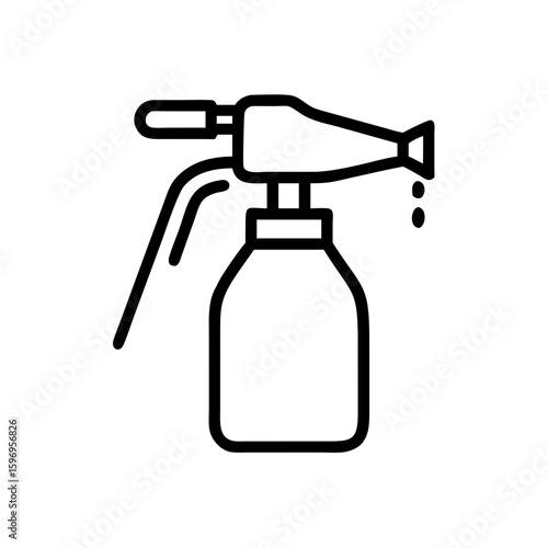 Crop sprayer application with container and dispensing nozzle for agricultural chemical dispersal. Crop sprayer allows farmers to apply insecticides.