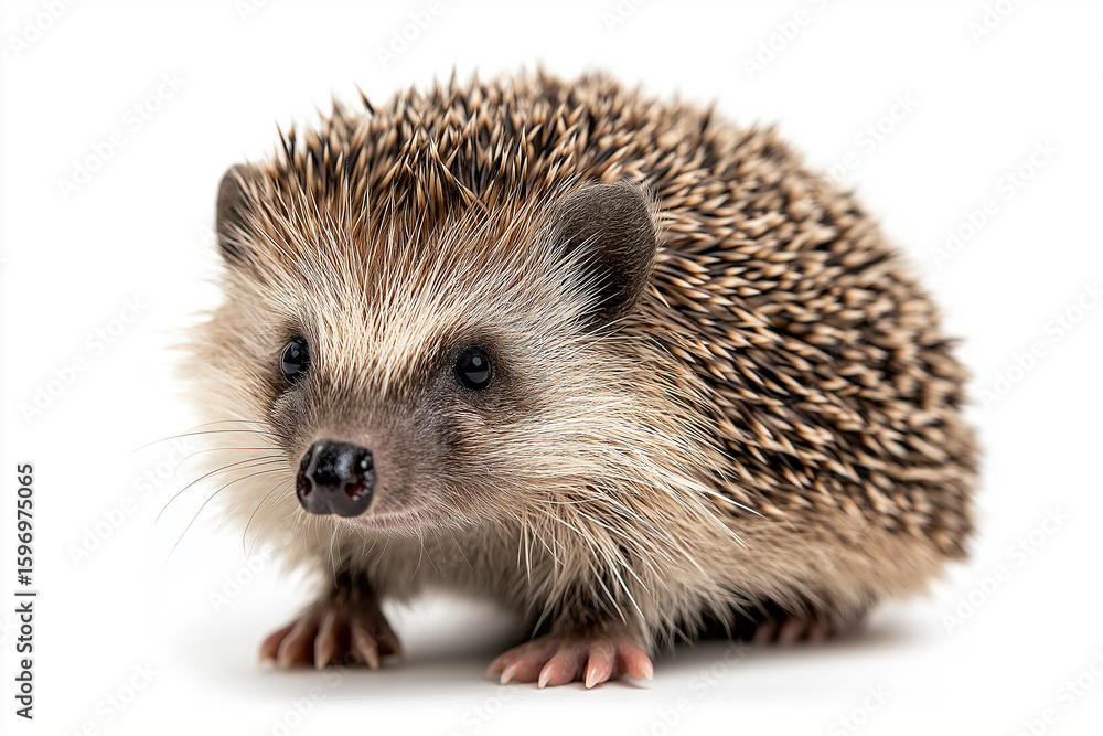 Fototapeta premium Adorable hedgehog in nature, showcasing cute and spiky animal in wildlife settings